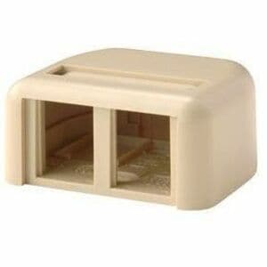 Ortronics TracJack Mounting Box for Module - Electric Ivory - Plastic