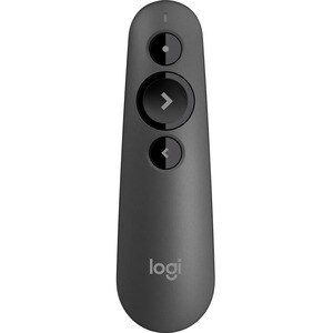 Logitech R500s Laser Presentation Remote - Laser - Wireless - Bluetooth/Radio Frequency - 2.40 GHz - Graphite - USB - 3 Bu