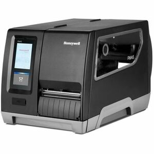 Honeywell PM45 Compact, Full Touch Display, Ethernet, Fixed Hanger, Etiketten-Spendesensor mit Trägerpapier-Aufroller, The