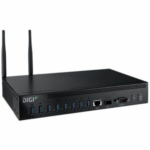 Digi AnywhereUSB 8 Plus USB/Ethernet Combo Hub - Desktop, Monitor - Desktop/Rack Mountable - 8 USB Port(s) - 1 Network (RJ