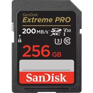 EXTREME PRO 256GB SDXC MEMORY CARD 200MB/S 140MB/S UHS-I CL 10