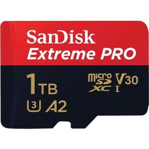 SanDisk Extreme PRO 1 TB Class 3/UHS-I (U3) V30 microSDXC - 200 MB/s Read - 140 MB/s Write - Lifetime Warranty