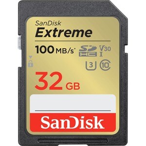 SanDisk Extreme 32 GB Class 10/UHS-I (U3) V30 microSDHC - 2 - 100 MB/s Read - 60 MB/s Write