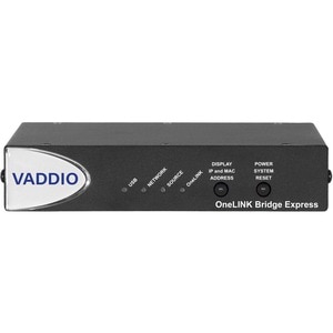 Vaddio OneLINK Bridge Express - For HDBaseT Conference Camera - Compatible Streaming Audio and Video for Video Conferencin