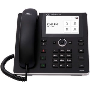 AudioCodes C450HD IP-Telefon - Verkabelt/Kabellos - Verkabelt/Kabellos - Wi-Fi, Bluetooth - Wandmontierbar - Schwarz - TAA