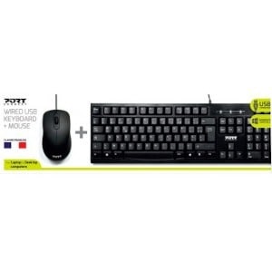 Port Keyboard & Mouse - English (UK) - 1 - USB Type A Cable - 104 Key - USB Type A Cable Mouse - Optical - 1000 dpi - Scro