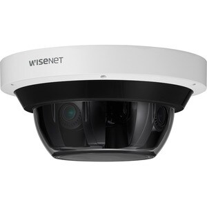 Wisenet PNM-9085RQZ1 20 Megapixel Network Camera - Color - Dome - White - TAA Compliant - 98.43 ft Infrared Night Vision -