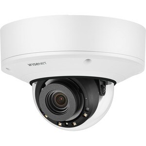 Wisenet PNV-A9081RLP 4K Network Camera - Color - Dome - White - 98.43 ft Infrared Night Vision - H.265, H.264, Motion JPEG