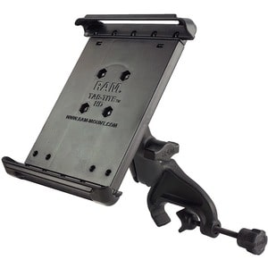 RAM Mounts Tab-Tite Yoke Clamp Mount for iPad mini Series + More - 9.6" Height x 5.3" Width x 0.6" Depth - Aluminum, High 