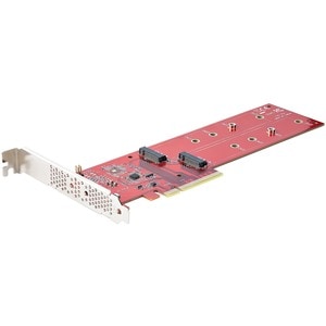 StarTech.com Dual M.2 PCIe SSD Adapter Card, x8 / x16 Dual NVMe or AHCI M.2 SSD to PCI Express 4.0, Up to 7.8GBps/Drive, F