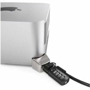 Compulocks Mac Studio Ledge Lock Adapter with Combination Cable Lock Silver - This powerful locking mechanism secures your