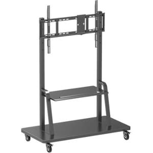 SMART Board Heavy Duty Mobile Stand for Interactive Displays - Up to 86" Screen Support - 297 lb Load Capacity - Powder Coated - Black