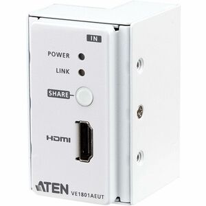 ATEN VE1801AEUT Video Extender Transmitter - Wired - 1 Input Device - 70 m Range - 1 x Network (RJ-45) - 1 x HDMI In - 409
