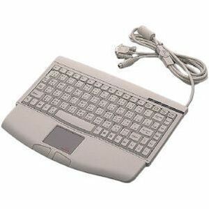 Advantech Tastatur - Kabel Konnektivität - PS/2 Schnittstelle - TouchPad - Englisch - Grau - Membran Keyswitch - 88 Taste(