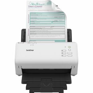 Scanner à alimentation feuille à feuille Brother - Résolution Optique 600 dpi - Couleur 48 bit - Échelle des Gris 8 bit - USB