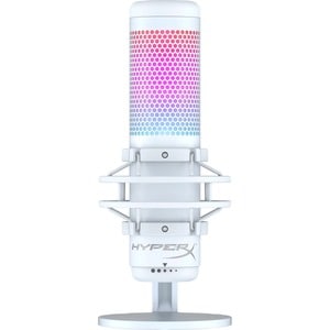 HyperX QuadCast S Wired Condenser Microphone for Live Streaming, Broadcasting - White, Grey - Stereo - 20 Hz to 20 kHz -36