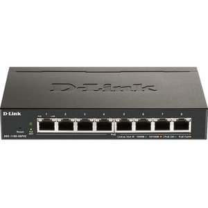 D-Link DGS-1100 DGS-1100-08PV2 8 Anschlüsse Verwaltbar Ethernet-Switch - Gigabit-Ethernet - 1000Base-T - 2 Unterstützte Ne