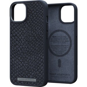Njord Case for Apple iPhone 14 Plus Smartphone - Black - Drop Resistant, Scratch Resistant, Dirt Proof - Salmon Leather