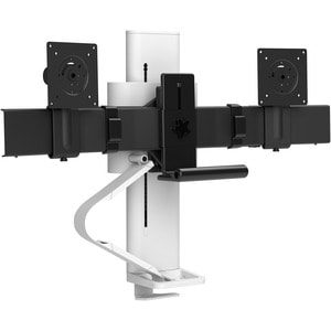 Ergotron TRACE Klemmhalterung für Monitor - Weiß - 2 Unterstützte(r) Display(s)Bildschirmgröße: 66 cm bis 68,6 cm (27 Zoll