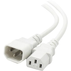 ALOGIC 1.5m IEC C13 to IEC C14 Computer Power Extension Cord - Male to Female-WHITE