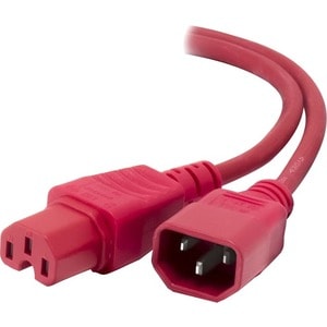 Alogic Standard Power Cord - 50 cm - For Switch - IEC 60320 C14 / IEC 60320 C15 - Red