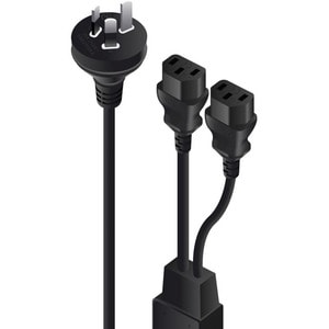 ALOGIC 4m Aus 3 Mains Wall to 2 X IEC C13 Y Splitter Cable 2.5m + 2 1.5m - Male to 2 X Female Cable