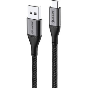 ALOGIC Super Ultra USB 2.0 USB-C to USB-A Cable - 30cm - 3A/480Mbps # Space Grey