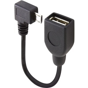 Right Angle 30cm Micro USB Male to USB Type A Female