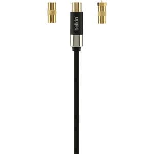 Belkin 1 m Coaxial Antenna Cable for HDTV, TV, HDTV Set-top Boxes, Antenna - First End: 1 x Coaxial Antenna - Shielding - 