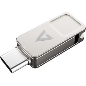 64GB TYPE-C+USB 3.2 GEN1 SILVER USB A FLASH DRIVE + TYPE-C