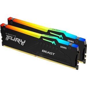 Kingston FURY Beast 16GB (2 x 8GB) DDR5 SDRAM Memory Kit - For Desktop PC, Motherboard - 16 GB (2 x 8GB) - DDR5 5200/PC5-4