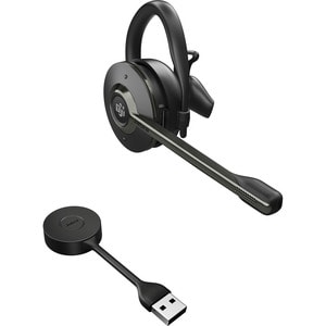 Jabra Engage 55 Headset - Mono - USB Type A - Wireless - DECT - 492.1 ft - 40 Hz - 16 kHz - On-ear - Monaural - Open - Noi