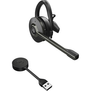 Jabra Engage 55 Headset - Mono - USB Type A - Wireless - DECT - 492.1 ft - 40 Hz to 16 kHz - On-ear - Monaural - Open - No