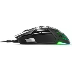 SteelSeries Aerox 5 Gaming Mouse - USB Type C - Optical - 9 Button(s) - 9 Programmable Button(s) - Matte Black - Cable - 1