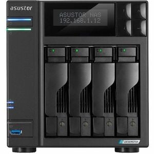 Asustor Lockerstor 4 Gen2 - AS6704T | 4-Bay NAS, Quad-Core 2.0GHz Processor, 4 M.2 NVMe Slots (PCIe 3.0), Dual 2.5GbE, Exp