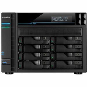 ASUSTOR Lockerstor 8 AS6508T SAN/NAS Storage System - Atom C3538 Quad-core (4 Core) 2.10 GHz - 8 x HDD Supported - 0 x HDD
