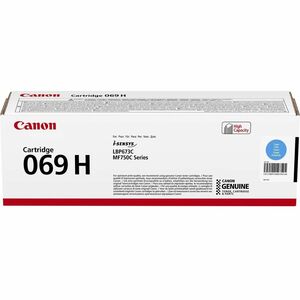 Canon 069H Original High Yield Laser Toner Cartridge - Cyan Pack - 5500 Pages