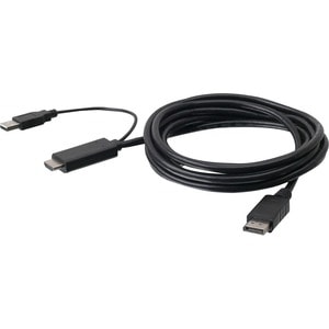 IOGEAR 6 ft. Active 4K HDMI to DisplayPort Cable - 6 ft DisplayPort/HDMI/USB A/V Cable for KVM Switch, Video Switcher, Mon