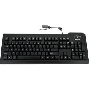 Seal Clean# Keyboard w/ Key Locking Function - Dishwasher Safe - ANSI / QWERTY / US ENGLISH / Quick Connect USB Cable / Bl