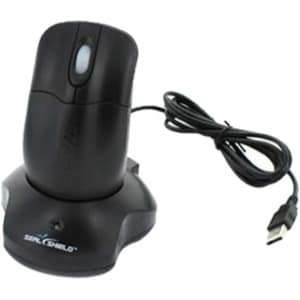 Seal Shield Silver Storm Mouse - Radio Frequency - Optical - 2 Button(s) - Black - Wireless - Rechargeable - 1000 dpi - Sc