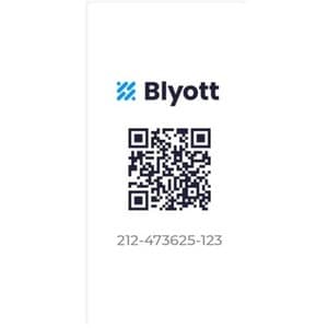 Blyott Sticker Tag With Battery - 30 mm x 60 mm Length - White - Polyethylene Terephthalate (PET)