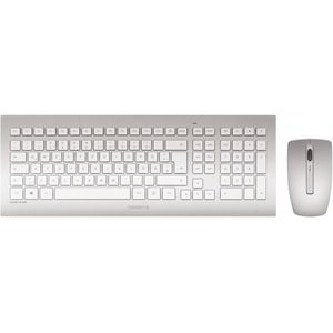 CHERRY DW 8000 Keyboard & Mouse - QWERTY - English (US) - 1 - USB Wireless RF - 103 Key - Keyboard/Keypad Color: White, Si