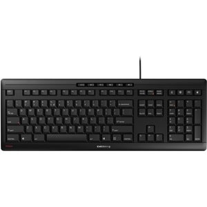 CHERRY STREAM Keyboard - Cable Connectivity - USB Interface - English (US) - Black - Scissors Keyswitch - Volume Up, Volum