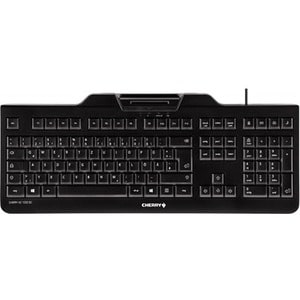 CHERRY KC 1000 SC Keyboard - Cable Connectivity - USB Interface - English (UK) - QWERTY Layout - Black - Mechanical Keyswi