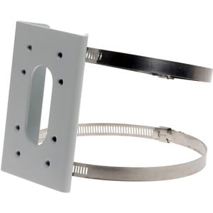 AXIS T94Y01G Pole Mount for Housing, Wall Mount - White - 55.12 lb Load Capacity - Powder Coated Aluminum, Stainless Steel