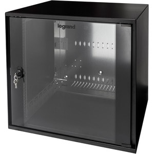 MINKELS 21U Wall Mountable Enclosed Cabinet Rack Cabinet - 482.60 mm Rack Width - Graphite Black - 100 kg Maximum Weight C