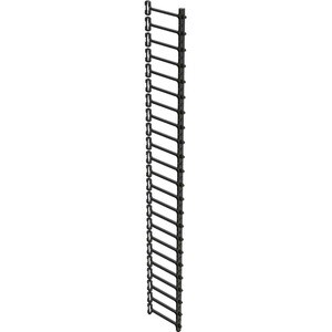 MINKELS Cable Organizer - Black - Cable Guide - 24U Height - Plastic