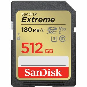 WD Extreme 512 GB Class 10/UHS-I (U3) V30 SDXC - 150 MB/s Read - 70 MB/s Write