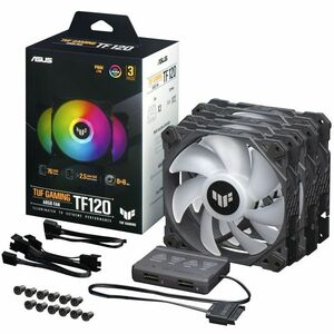 TUF TF120 ARGB Cooling Fan - 3 Pack - 4.72" Maximum Fan Diameter - 1 x Fan(s) - 76 CFM Maximum Airflow - 1900 rpm - Advanc