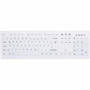 Active Key Keyboard - Cable Connectivity - USB 1.1 Interface - German - White - Membrane/Scissor Keyswitch - PC